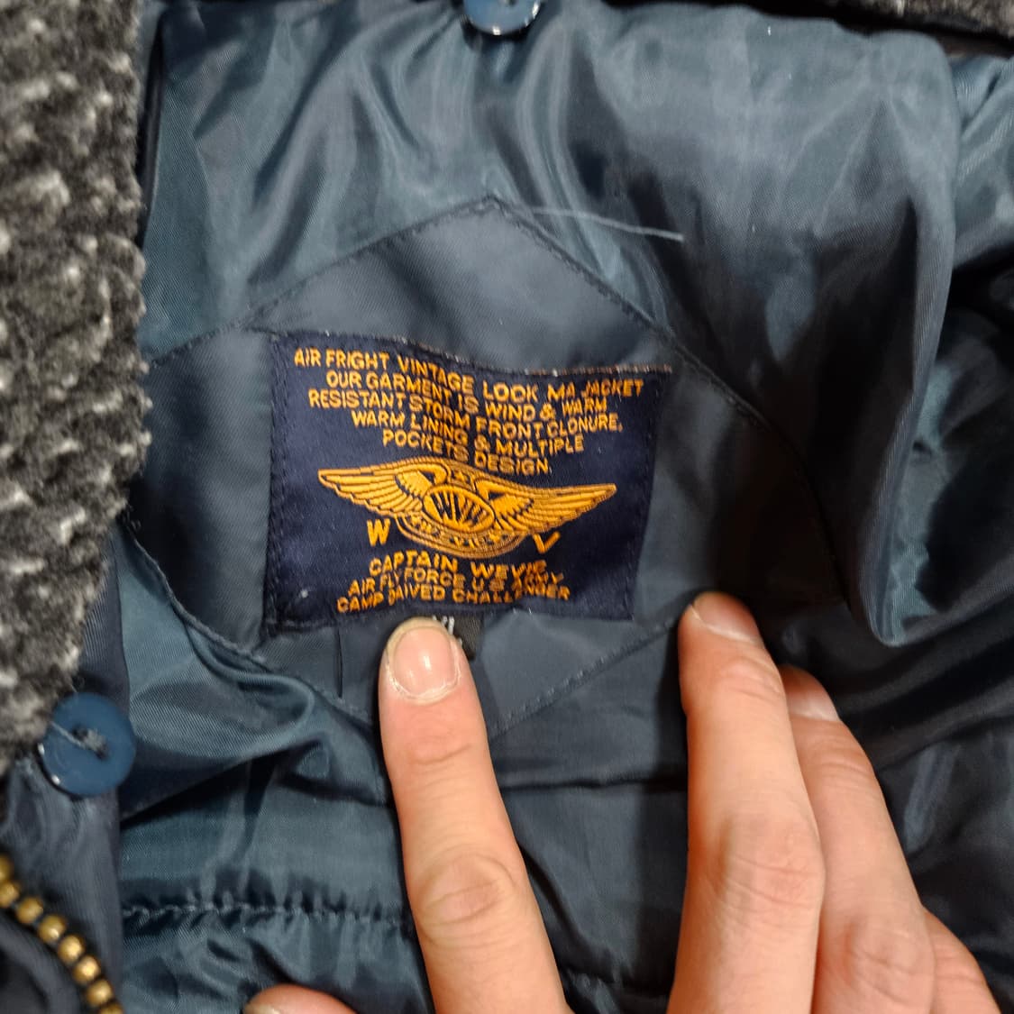 CAPTAIN WEVIC MA-1 항공점퍼 XL size 상품이미지5