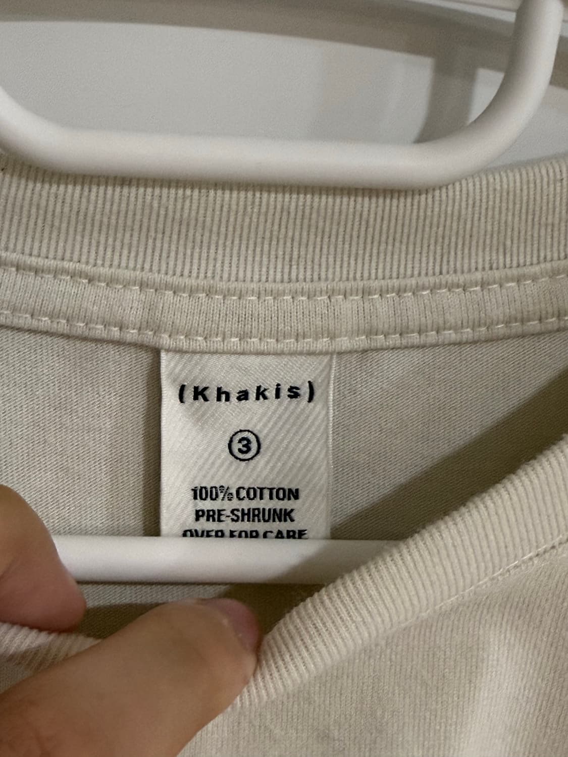 [XL] 카키스 Khakis 포켓 반팔 티셔츠 아이보리 상품이미지4