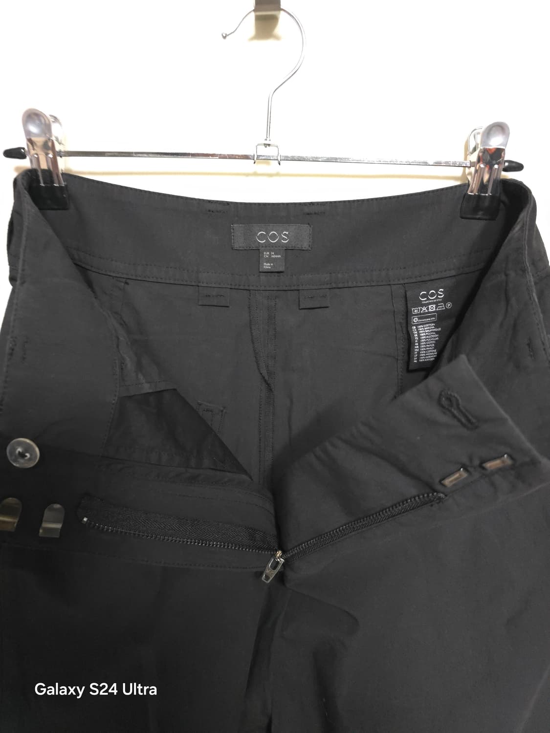 Cos 코스 블랙 면 와이드 팬츠 Eur 34 ✨️정품✨️
 상품이미지3
