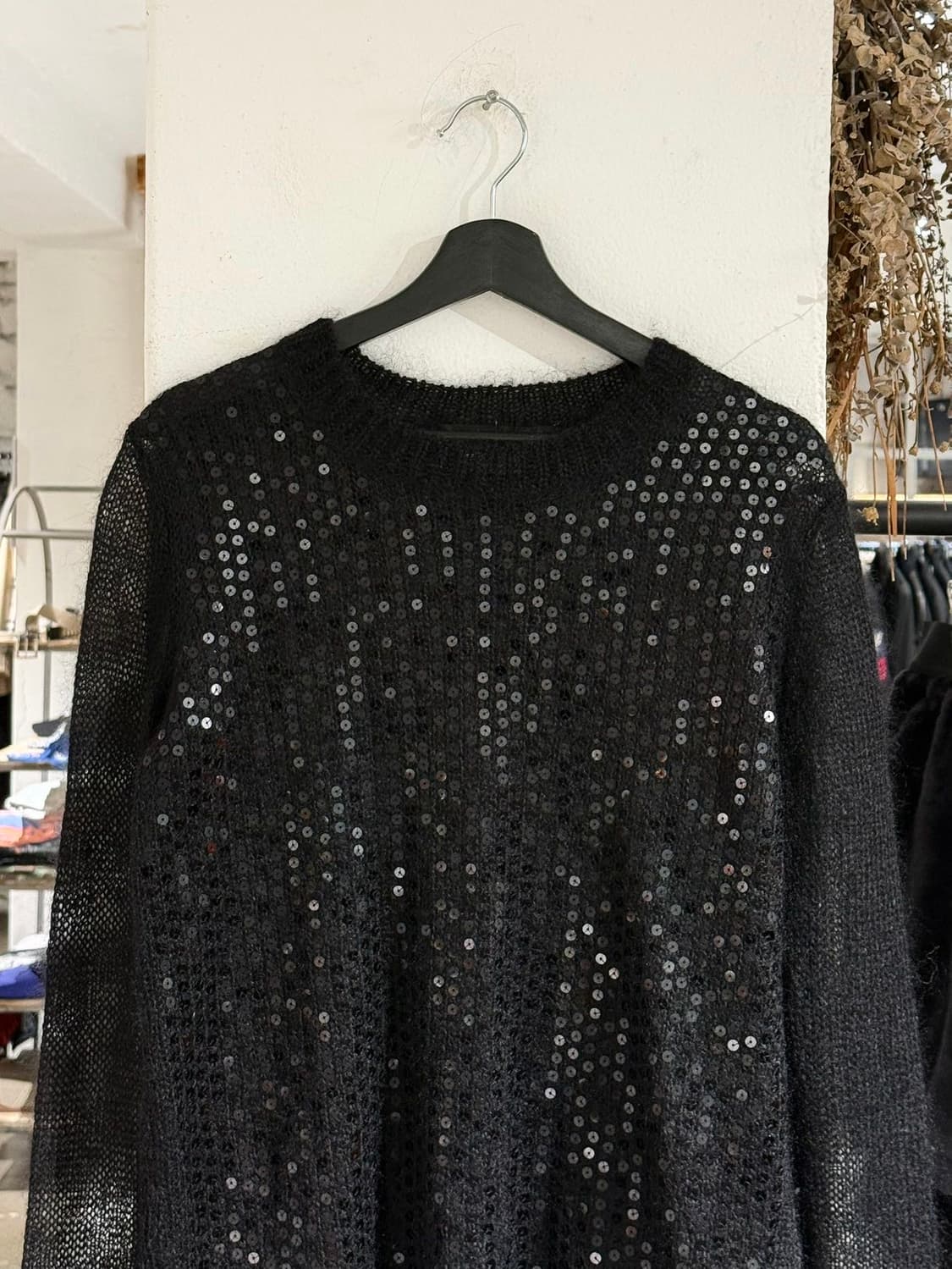 준야 와타나베 블랙 시퀸 니트 스웨터 상품이미지2