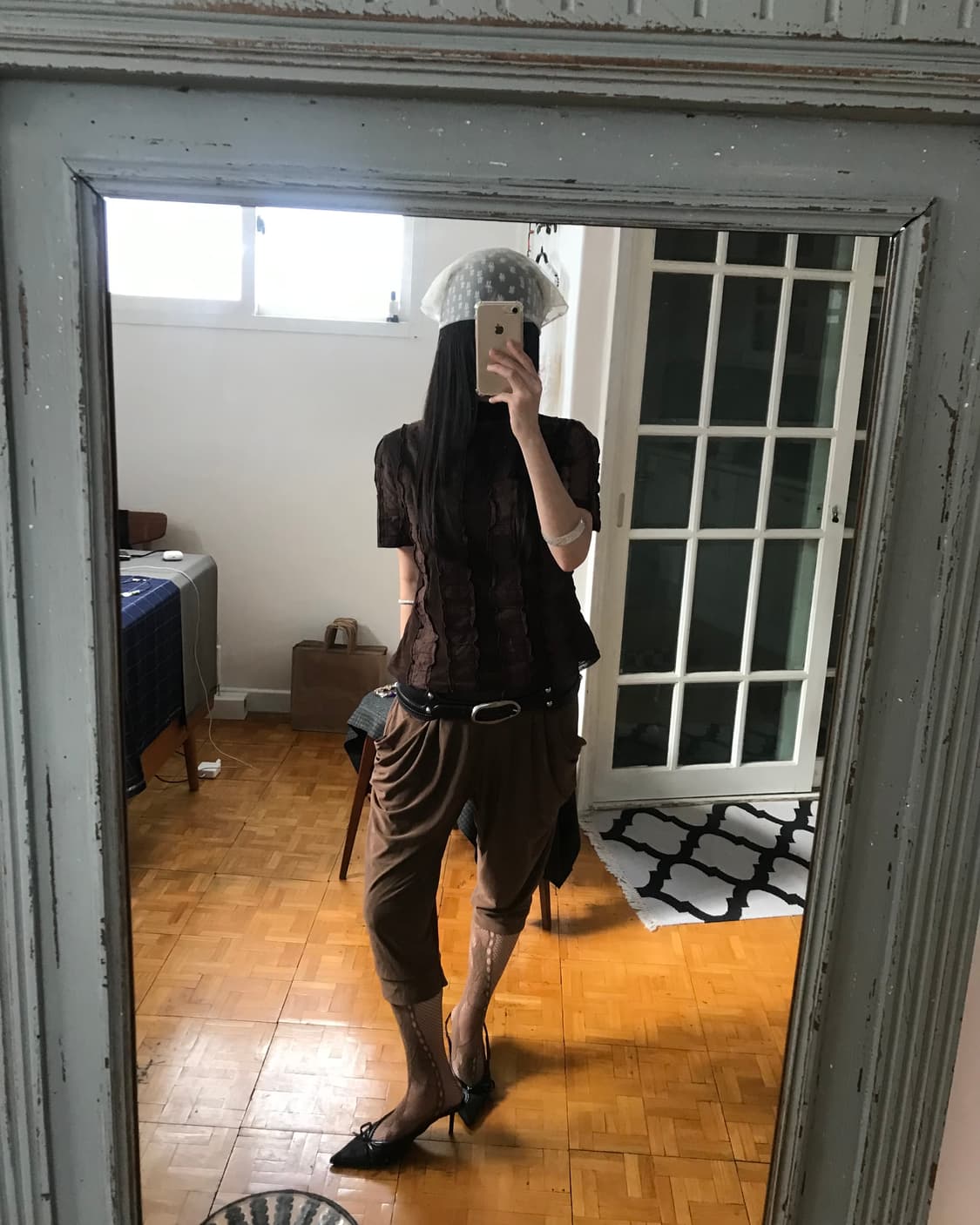 vintage brown shirring pants (free) 상품이미지8