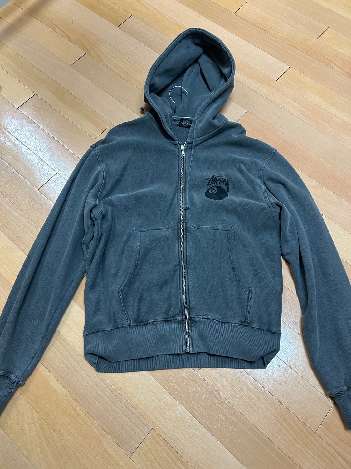 스투시 8ball 피그먼트 다이드 후드집업 라지 상품이미지3