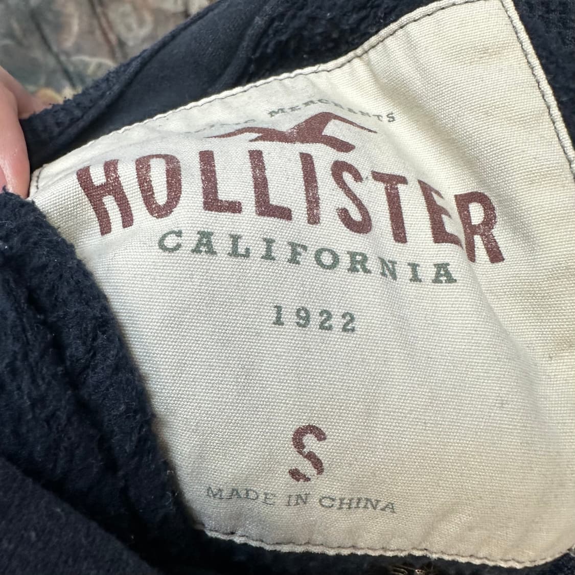 홀리스터 빈티지 빅로고 블랙후드집업 S 상품이미지3