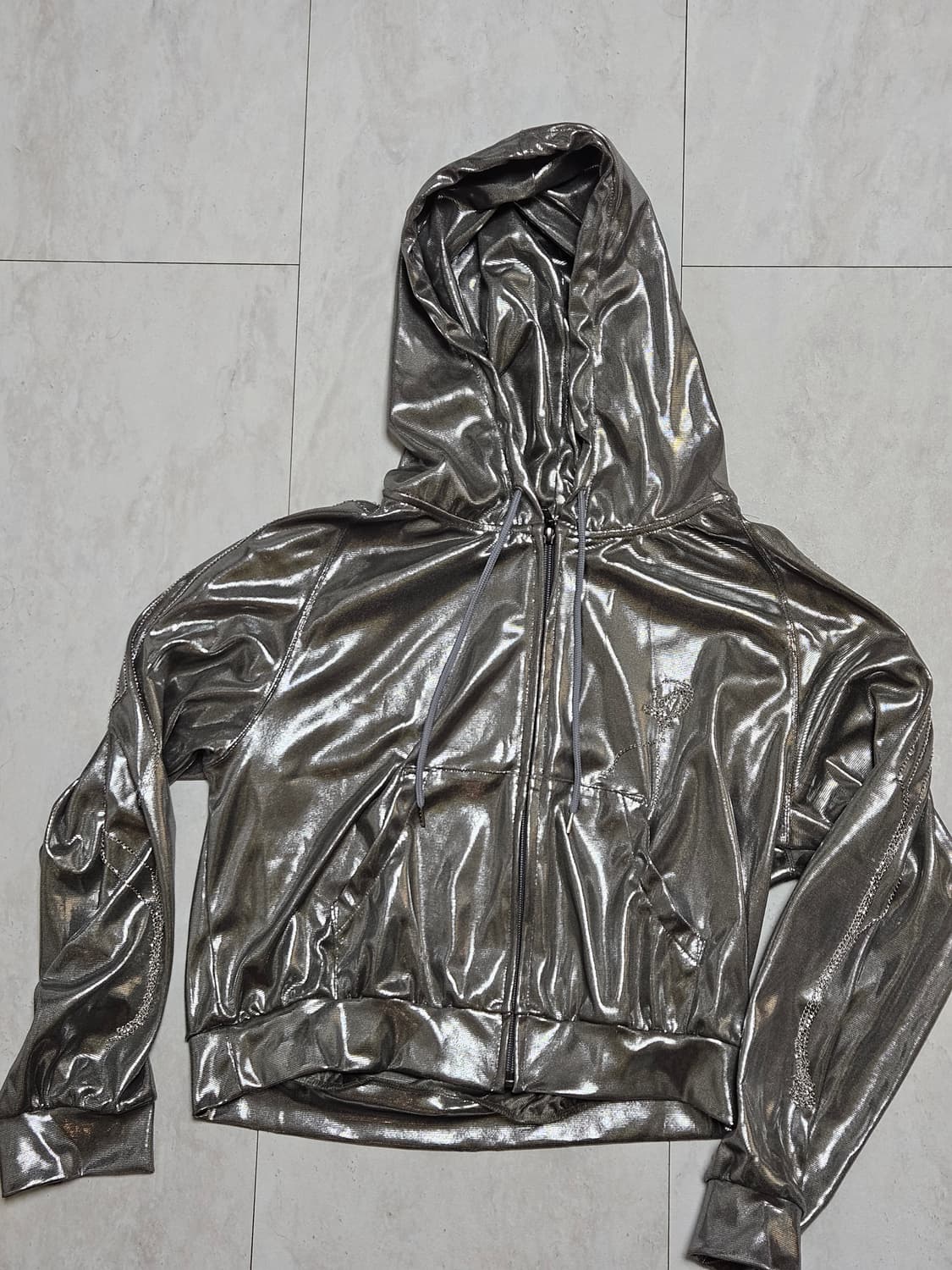 24ss 더블렛 호일 저지 트랙 후디 자켓 상품이미지2