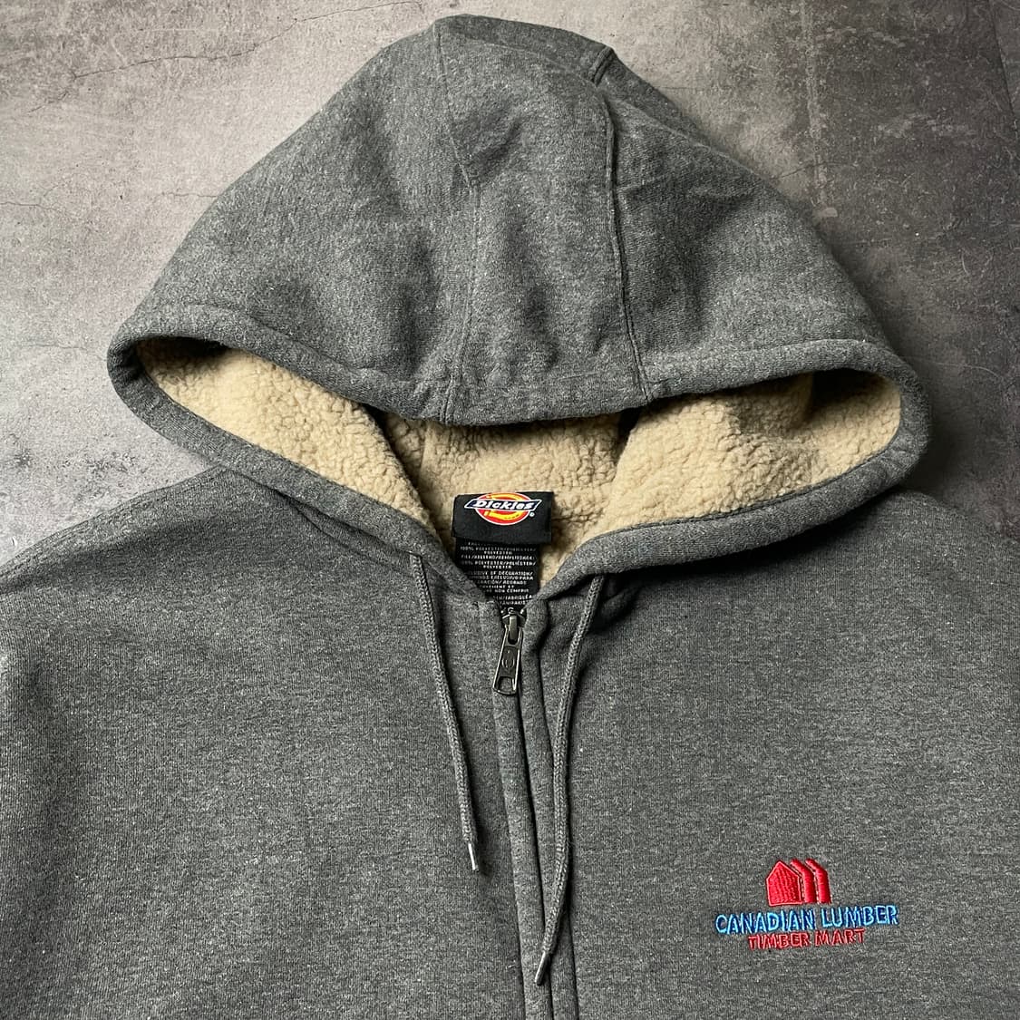 DICKIES 디키즈 빈티지 그레이 셰르파 후드 집업 A00824 상품이미지3