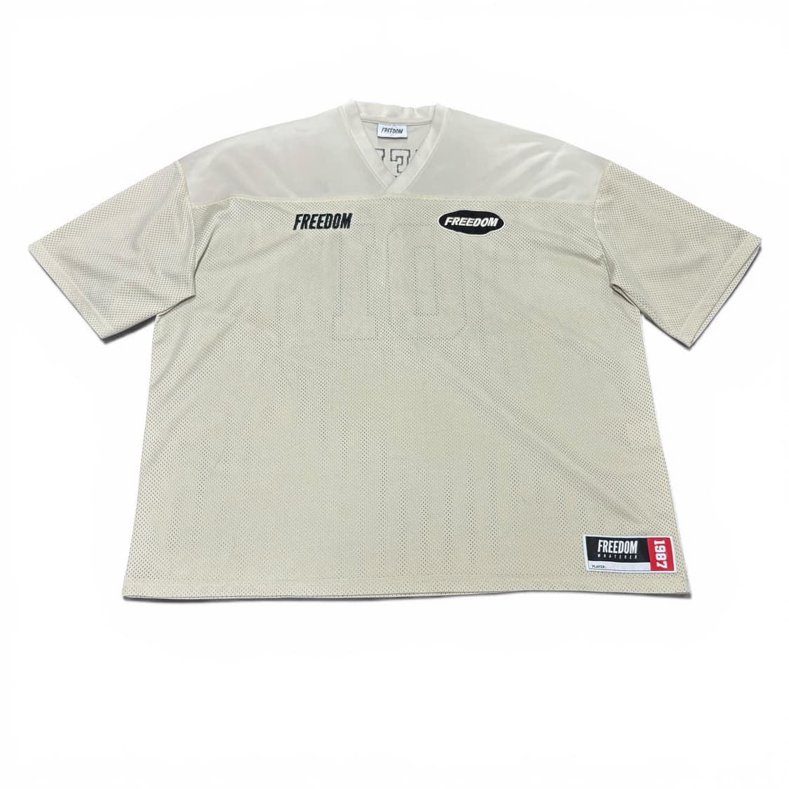 3XL 프리덤 FREEDOM 베이지 매쉬 헬스 럭비 져지 상품이미지1
