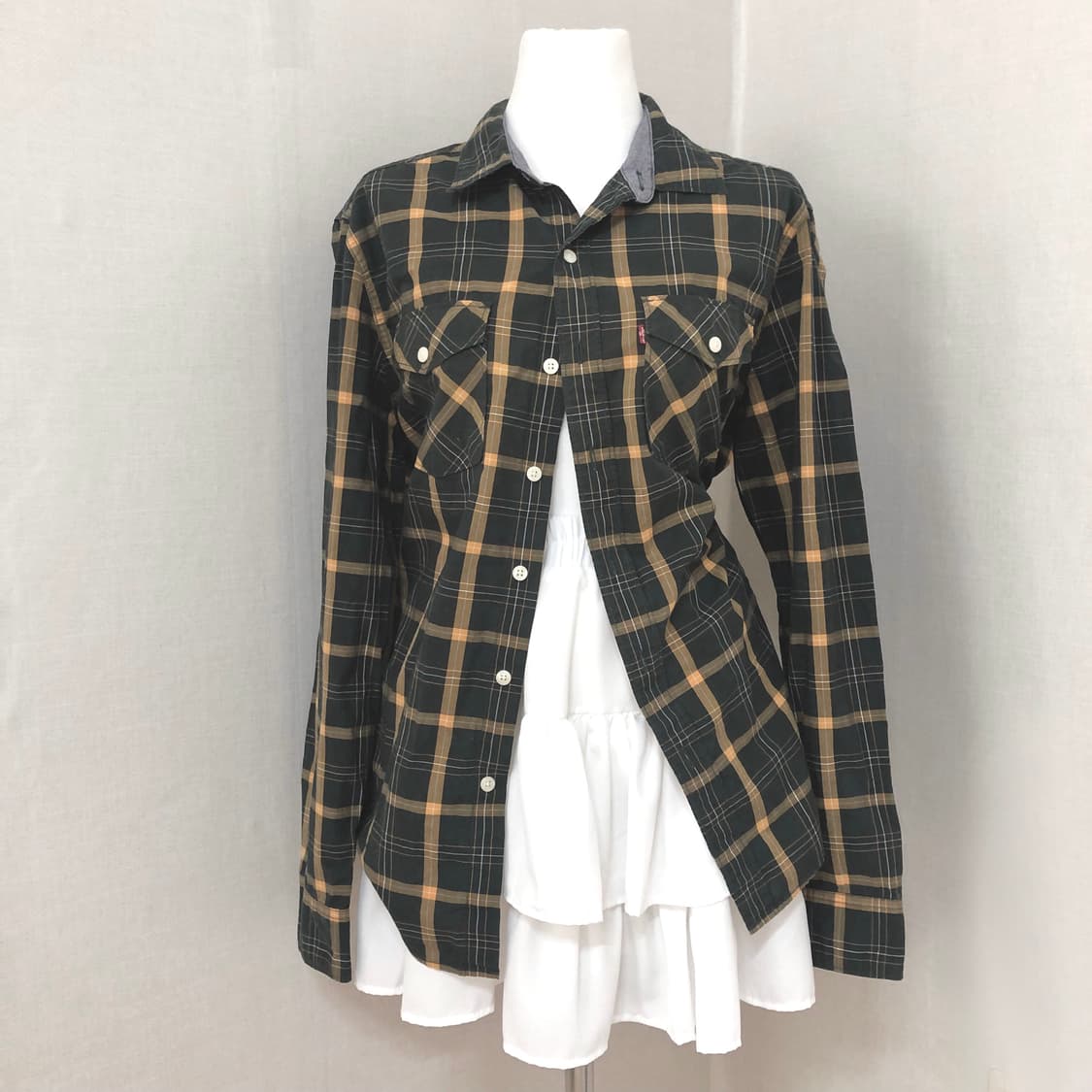 리바이스 그린 체크 셔츠 S 상품이미지1