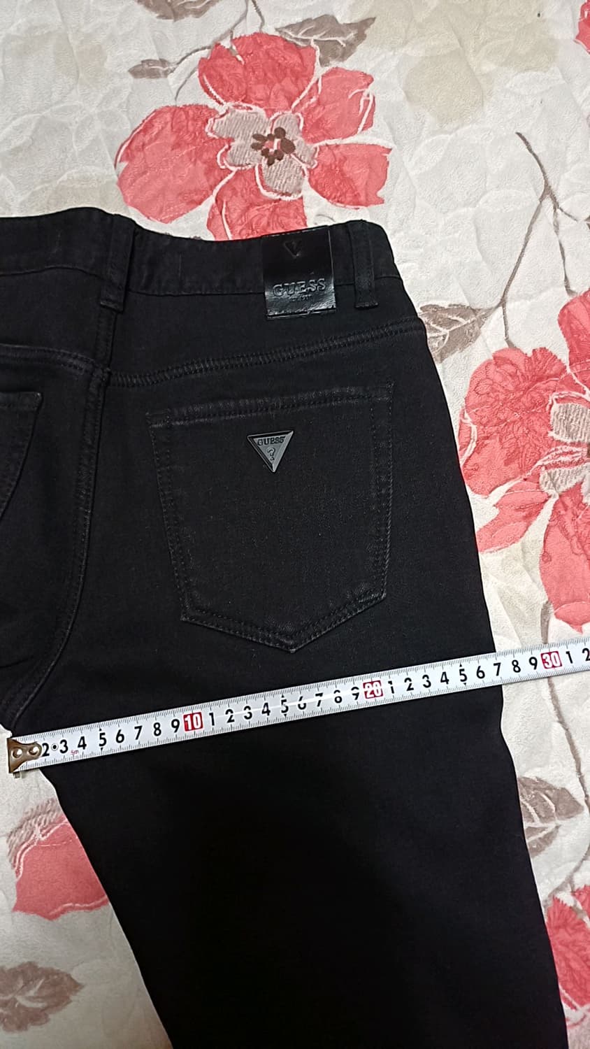 게스 기모 스판블랙진 28인치 기장104 상품이미지7