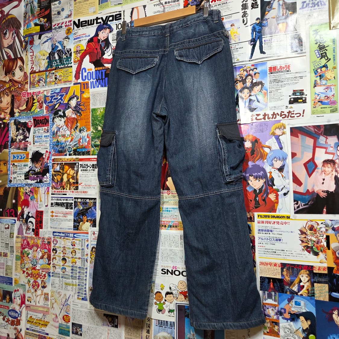 빈티지 기모 데님 카고 팬츠 상품이미지5