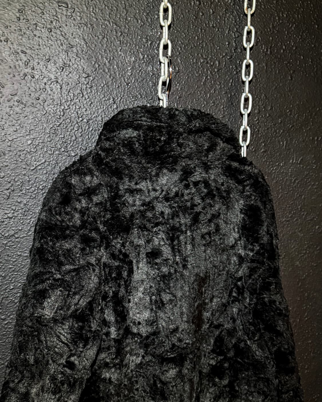 Comme Ça Ism – Black Faux Fur Long Coat  상품이미지7