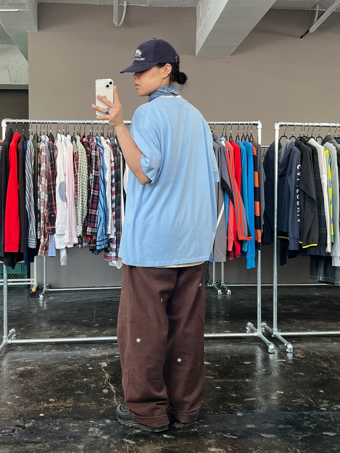 빈티지 돌고래 프린팅 반팔 티셔츠 상품이미지6