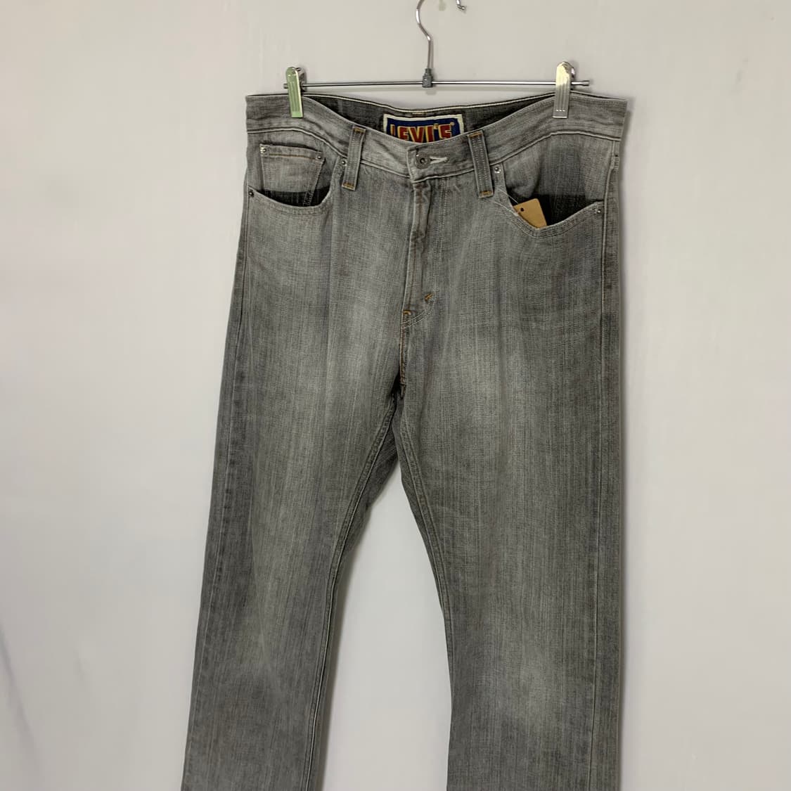 리바이스 514 슬림 스트레이트 그레이 워싱 데님팬츠 청바지 36인치 상품이미지4