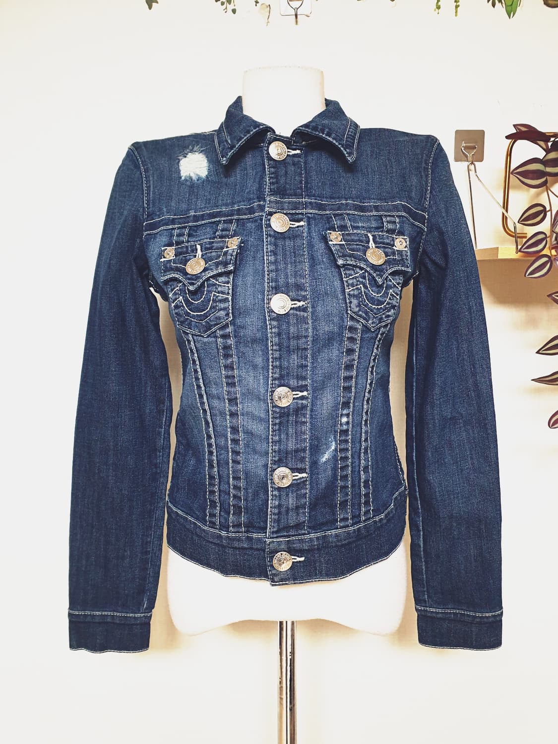 트루릴리젼 정품 데님자켓 44 진청 XS 상품이미지1