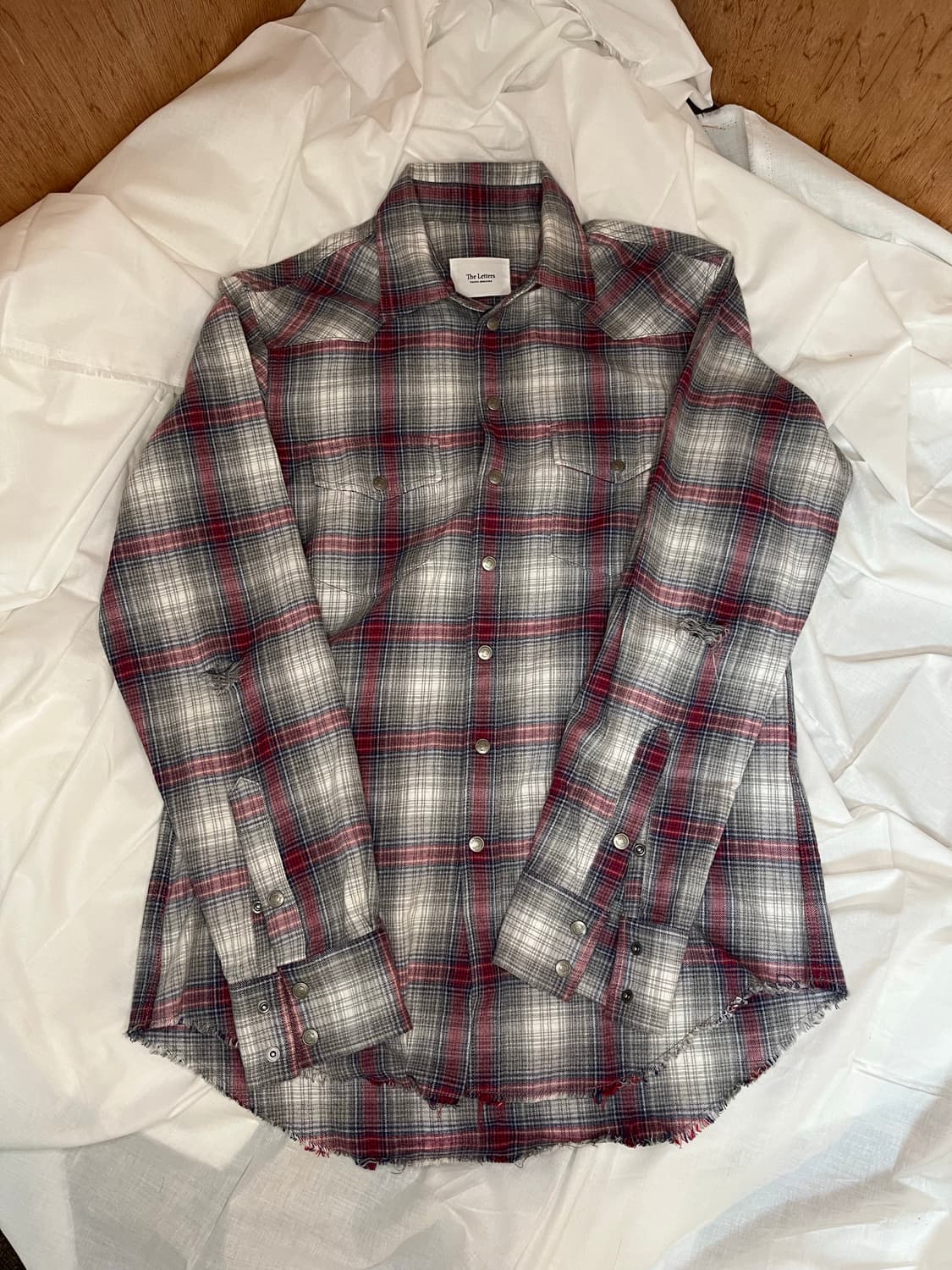 더 레터스 웨스턴 디스트로이드 체크 셔츠 상품이미지1