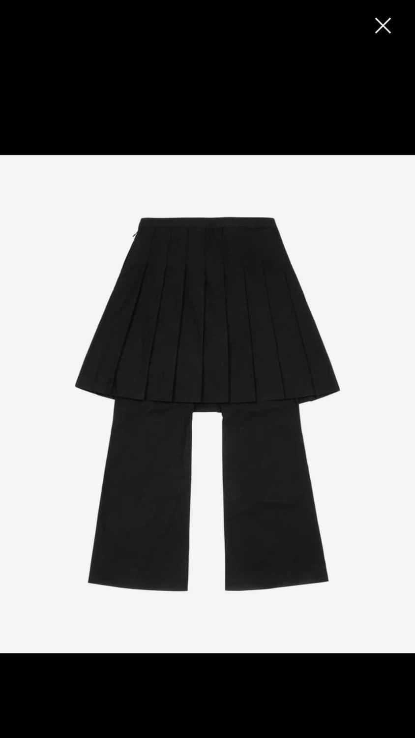 더콜디스트모먼트 스커트 레이어드 팬츠 블랙 M 상품이미지3