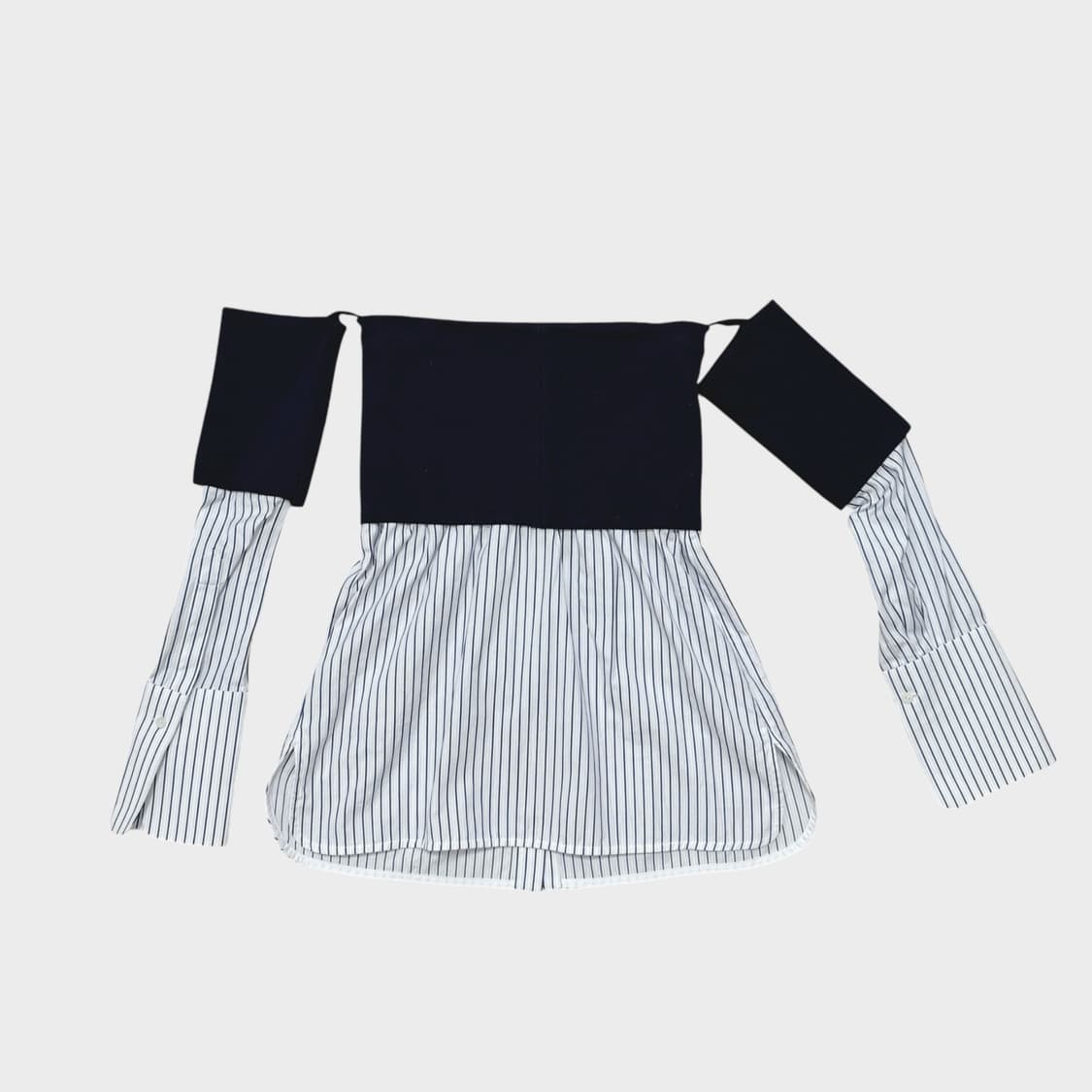 빅토리아 베컴 오프숄더 레이어드 튜브 탑 상품이미지1