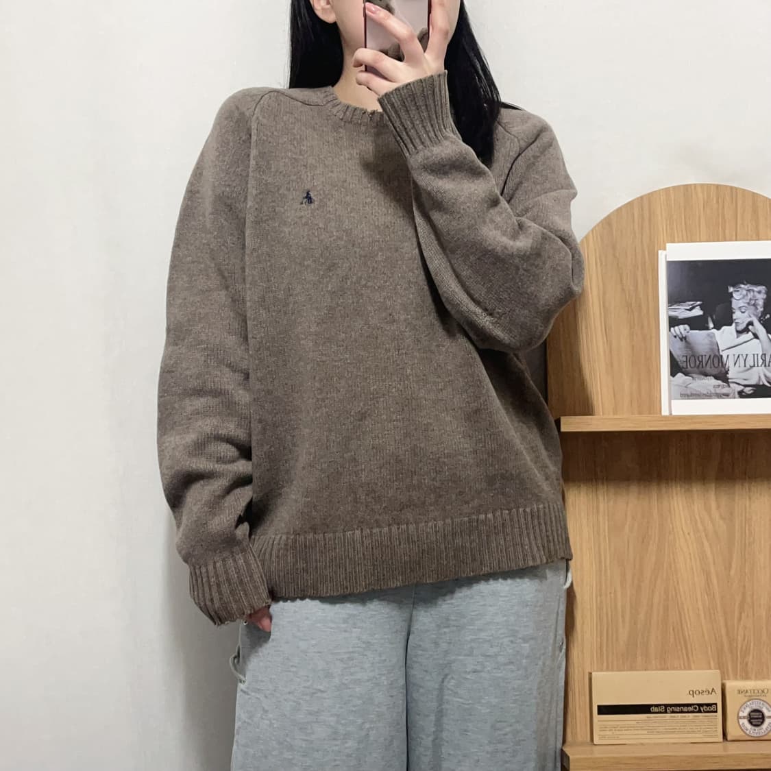 [정품] 빈폴 브라운 울 라운드 니트 [ 105 ] 상품이미지2