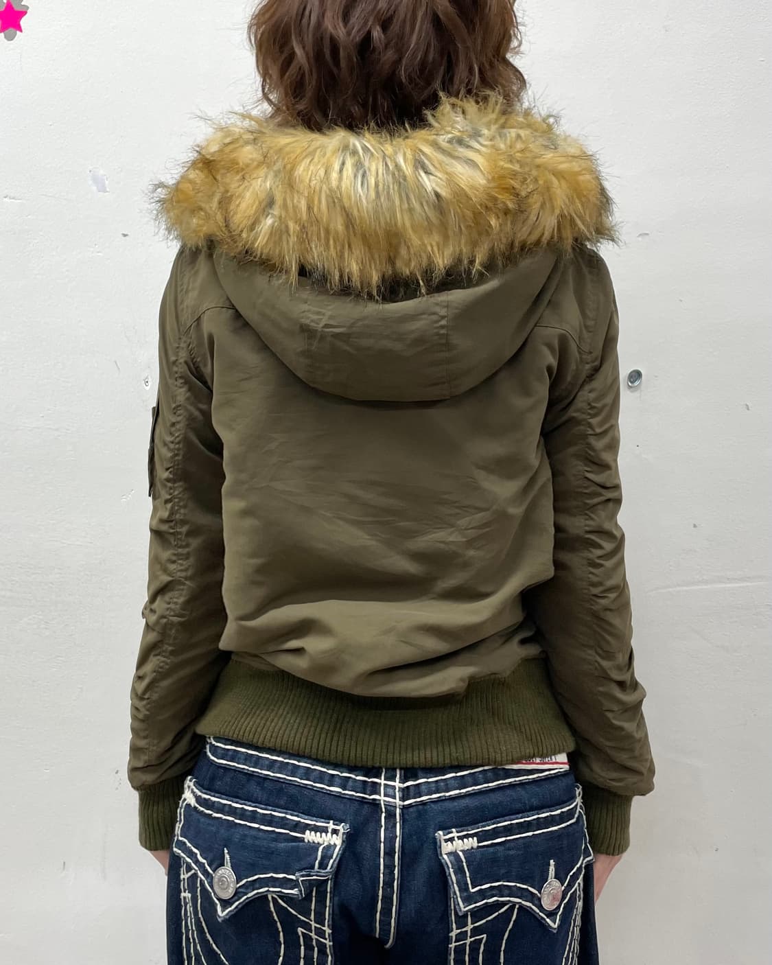 Shirring Khaki Cropped Padded Jacket  상품이미지3