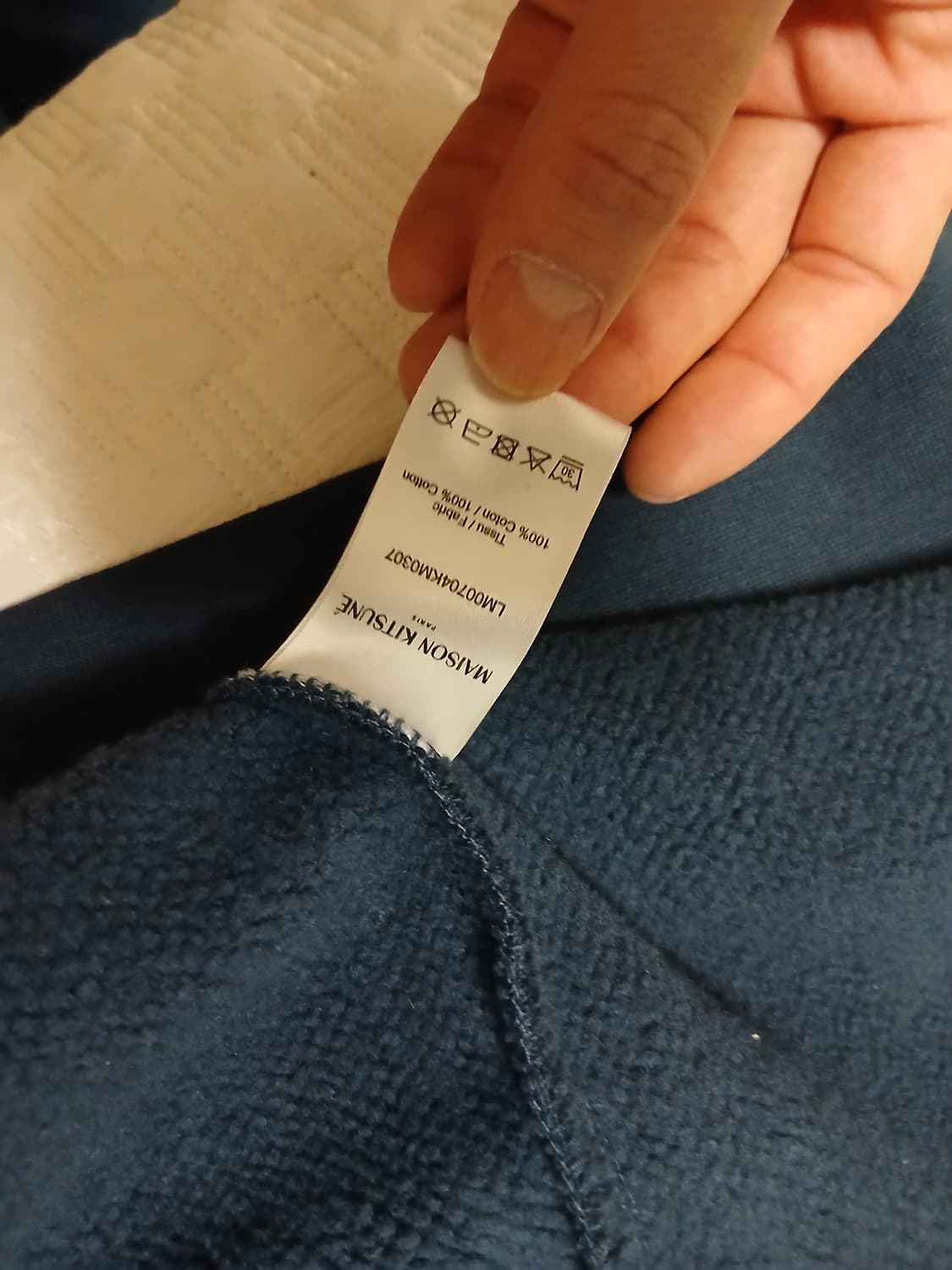 메종 키츠네 네이비 후드(XL) 상품이미지4