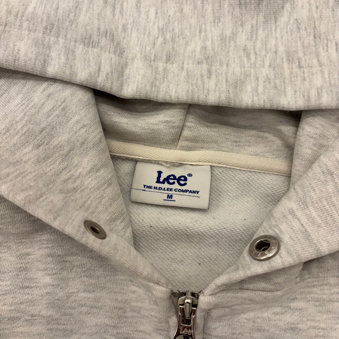 Lee 스몰로고 그레이 후드집업 상품이미지3