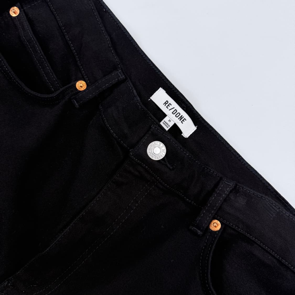 RE/DONE 리던 70s 스트레이트 데님 팬츠 블랙 상품이미지3