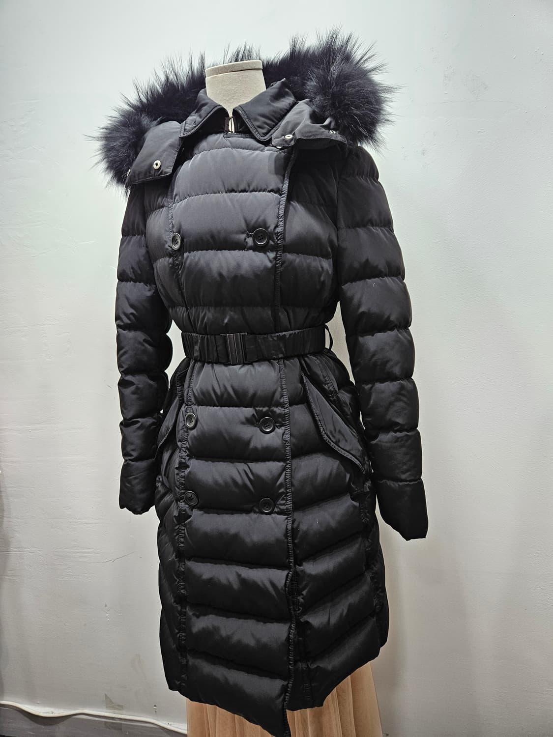 CC콜렉트 라쿤후드 오리털 롱패딩 S  상품이미지5