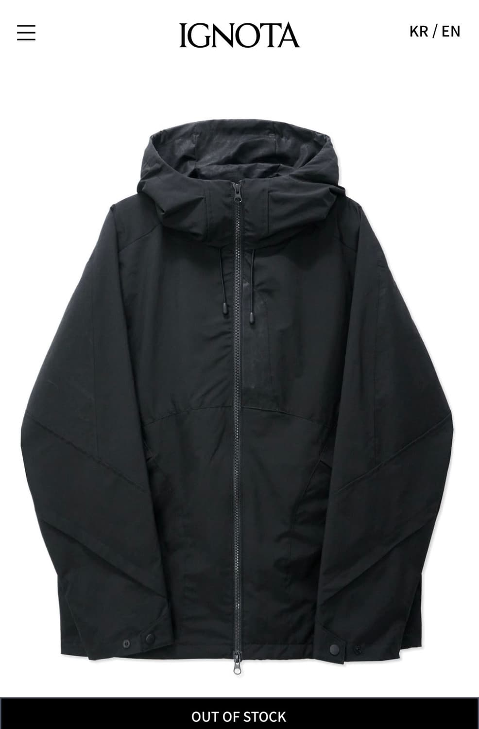 이그노타 CORE:8 EXPLORER SHELL JACKET (BLACK 상품이미지1