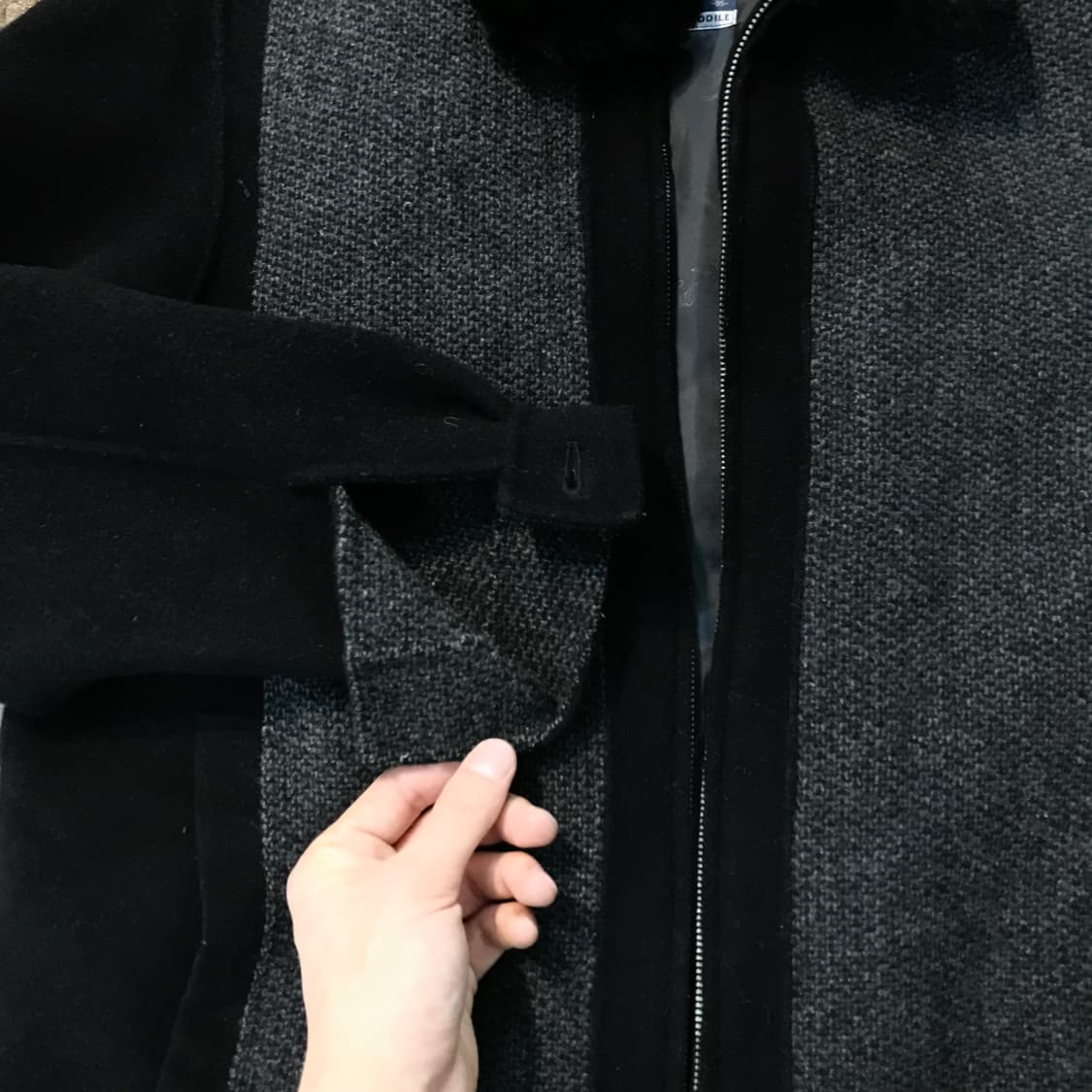 VTG 빈티지 블랙 배색 집업 블루종 자켓 남성 105 사이즈  상품이미지7