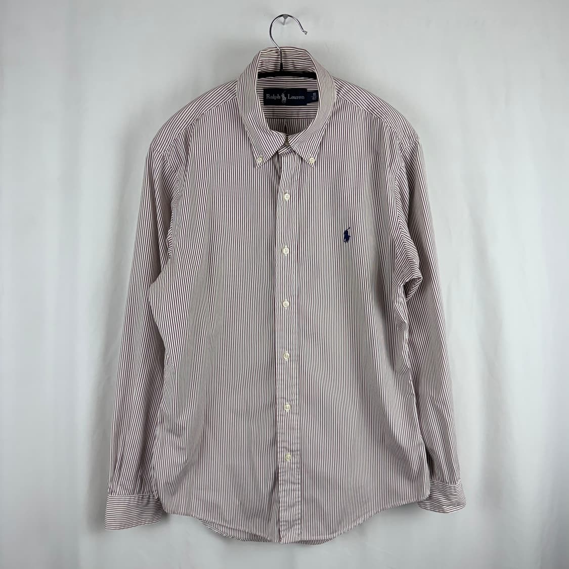 (F) 랄프로렌 레드 스트라이프 코튼 셔츠 상품이미지2
