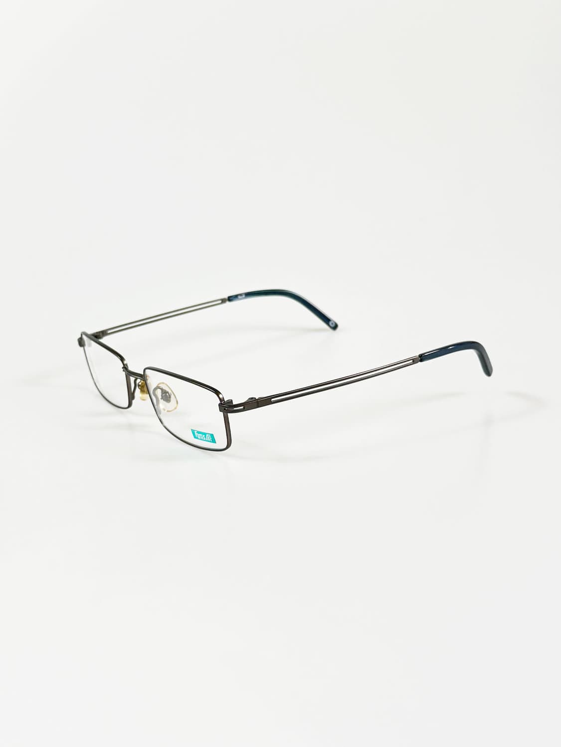 90s FUTIS 건메탈 슬림 스퀘어 프레임 빈티지 안경 상품이미지3