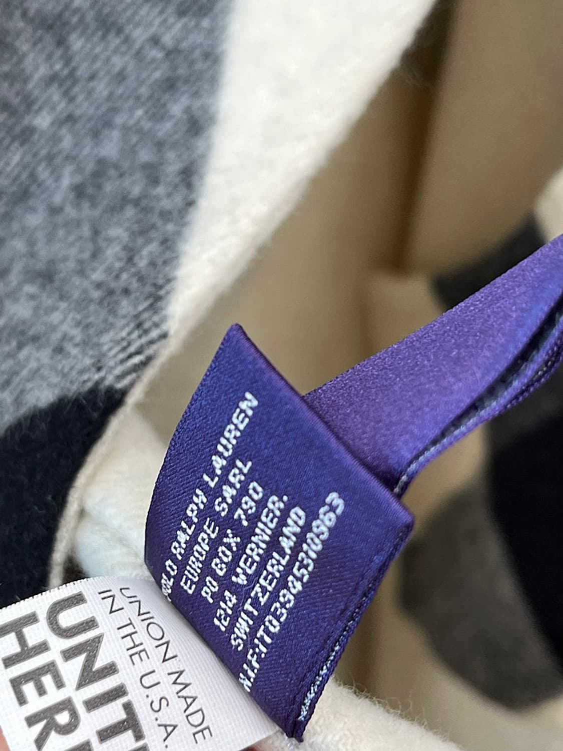 여) 랄프로렌 퍼플라벨 캐시미어 케이프  상품이미지9