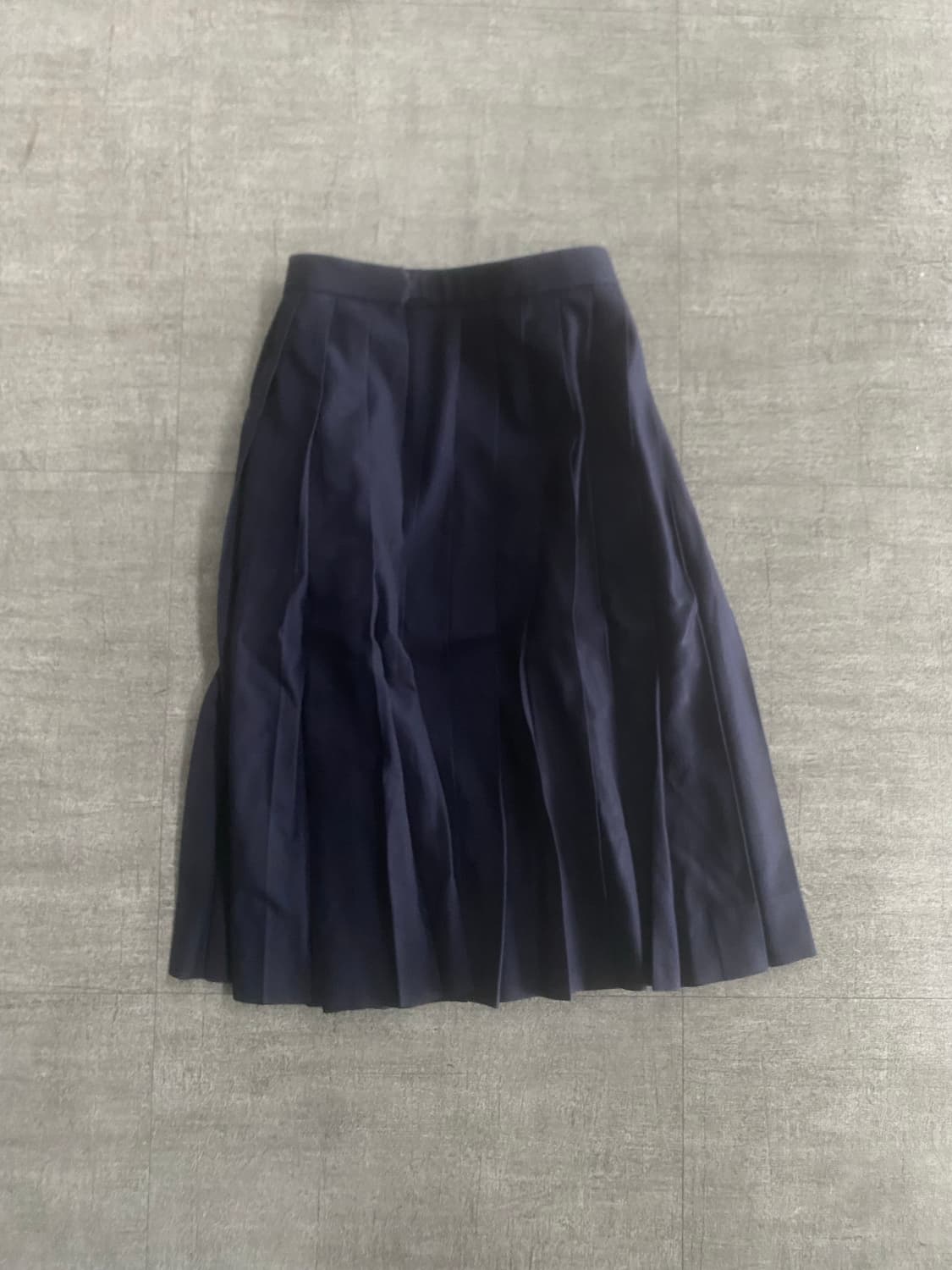 일본빈티지 Nikke 하구미모리걸 바선생 플리츠미디스커트 네이비 상품이미지1