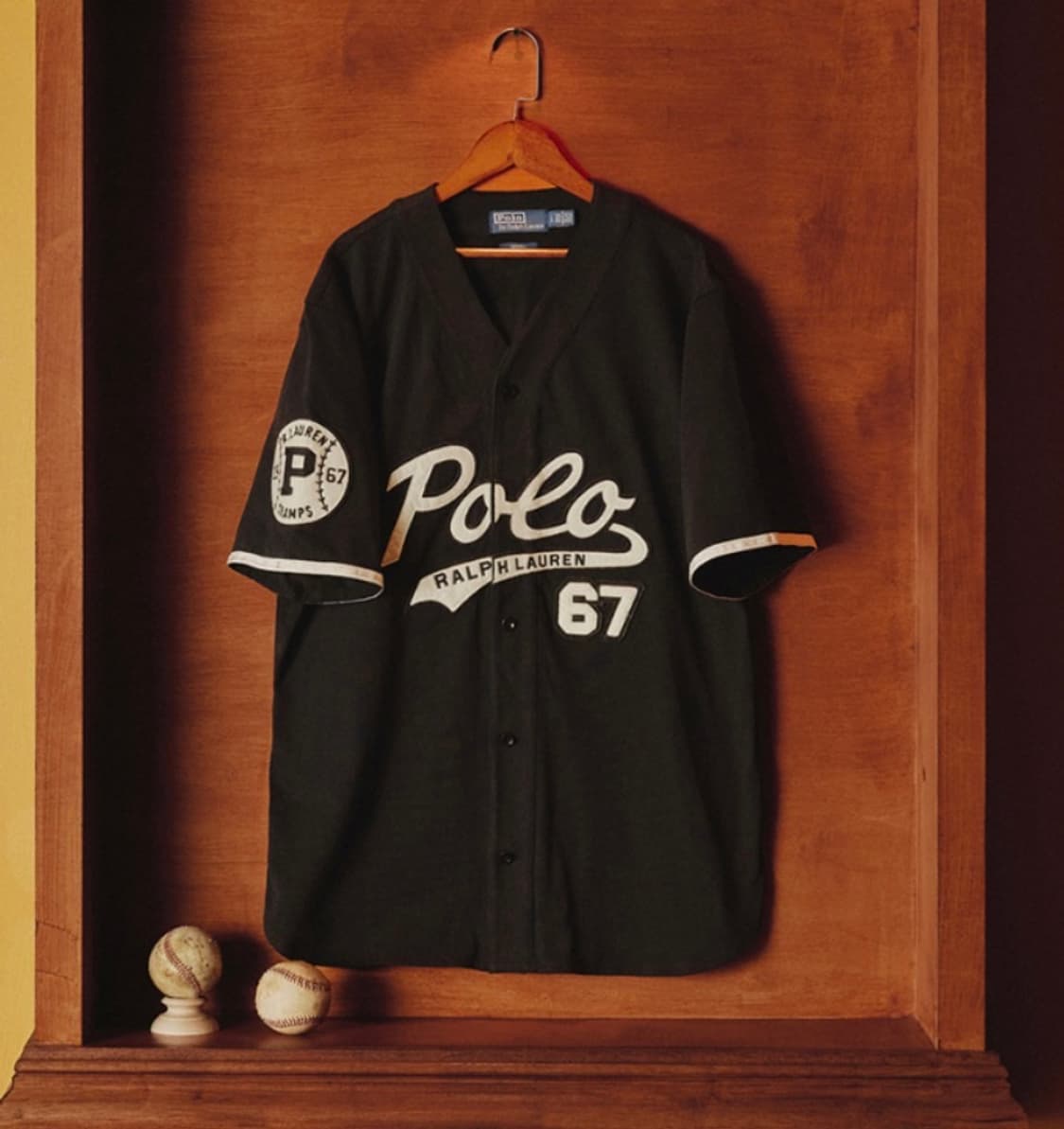 [택체새제품] 폴로 베이스볼 저지 / 블랙 / M 상품이미지1