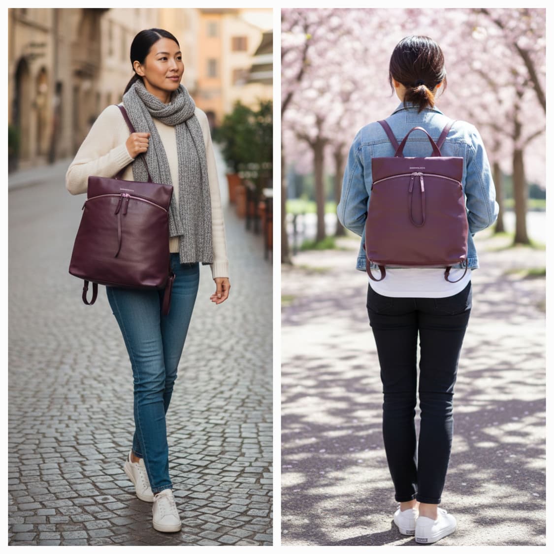 만다리나덕 레더 멀티백팩 상품이미지1