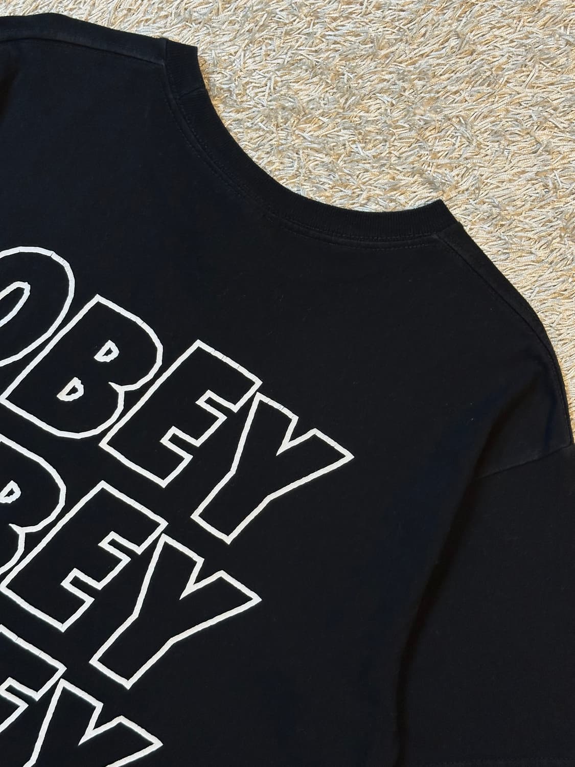오베이 OBEY 점블드 아이즈 반팔 티셔츠 블랙 상품이미지4