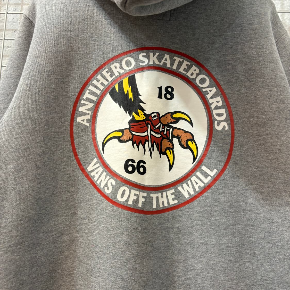 반스 안티 히어로 빅 로고 그레이 후드집업 M 상품이미지6