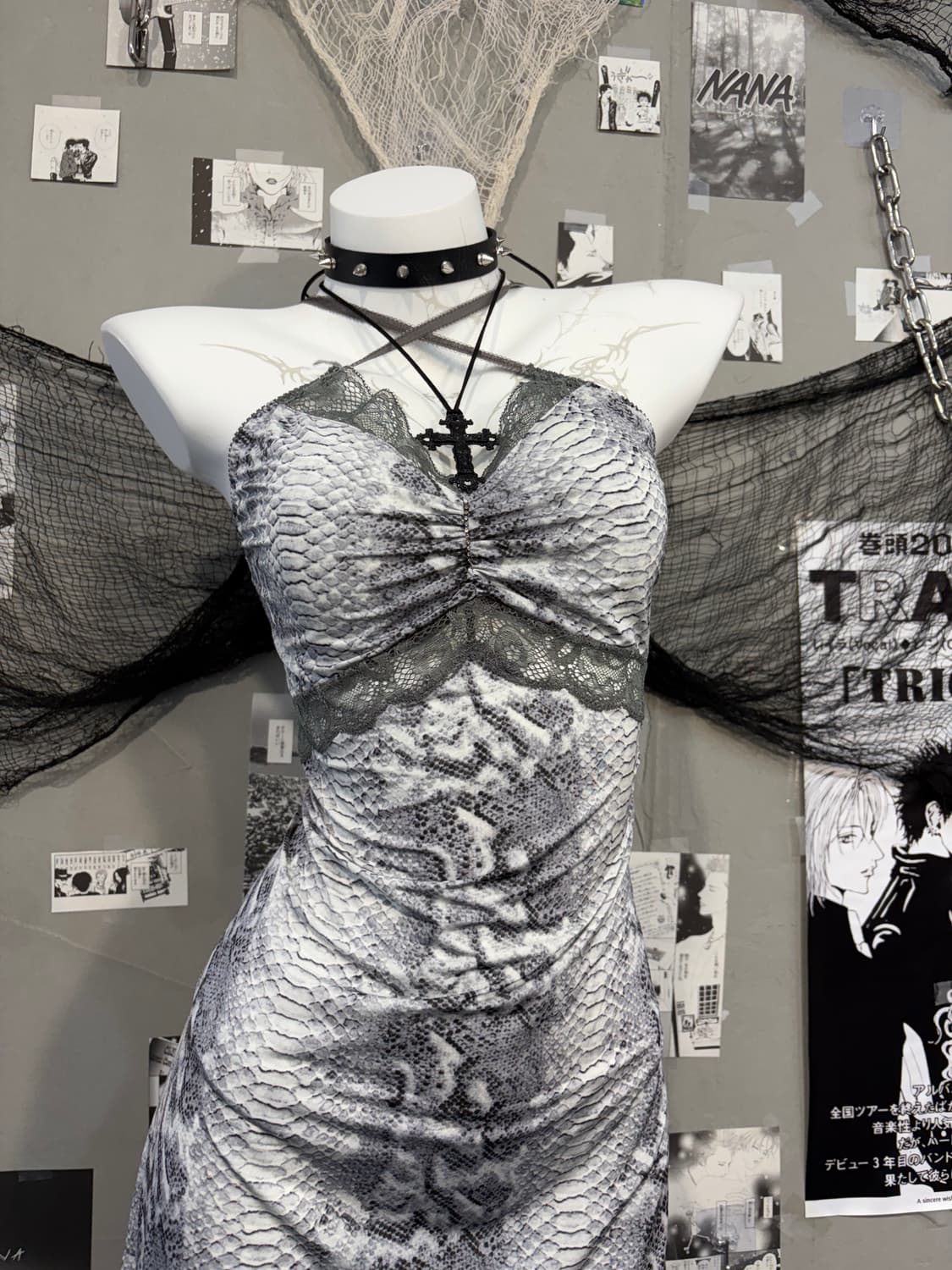 EbLIN python halterneck slip one-piece 상품이미지7