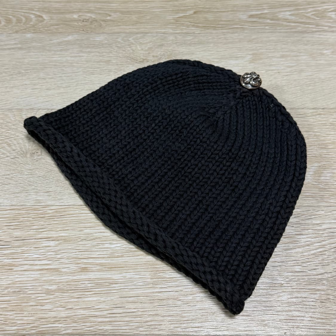 [S+급/OS] 크롬하츠 플레어 레더패치 캐시미어 비니 상품이미지4