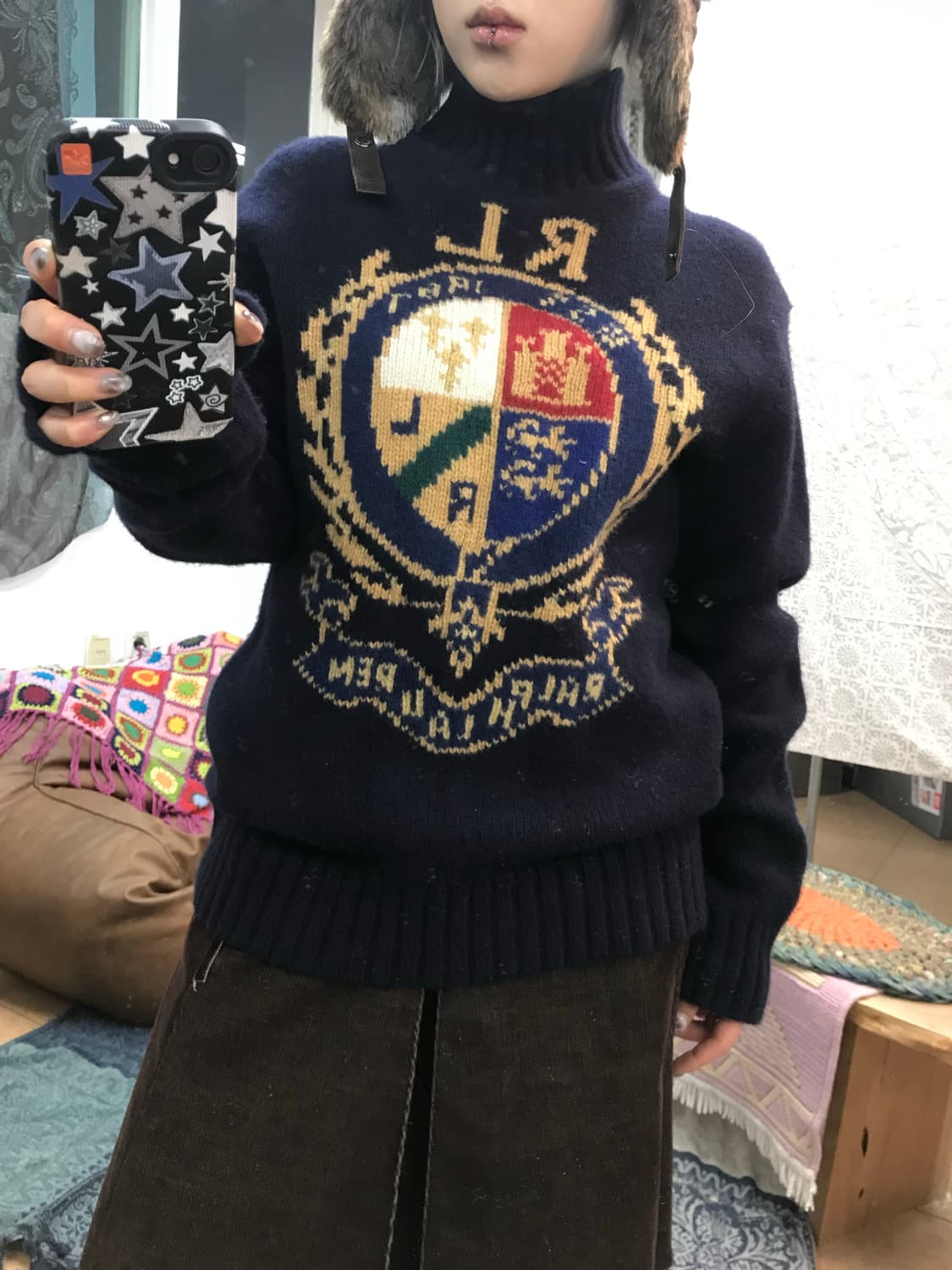 폴로랄프로렌 반폴라 빅로고 울 니트  상품이미지1