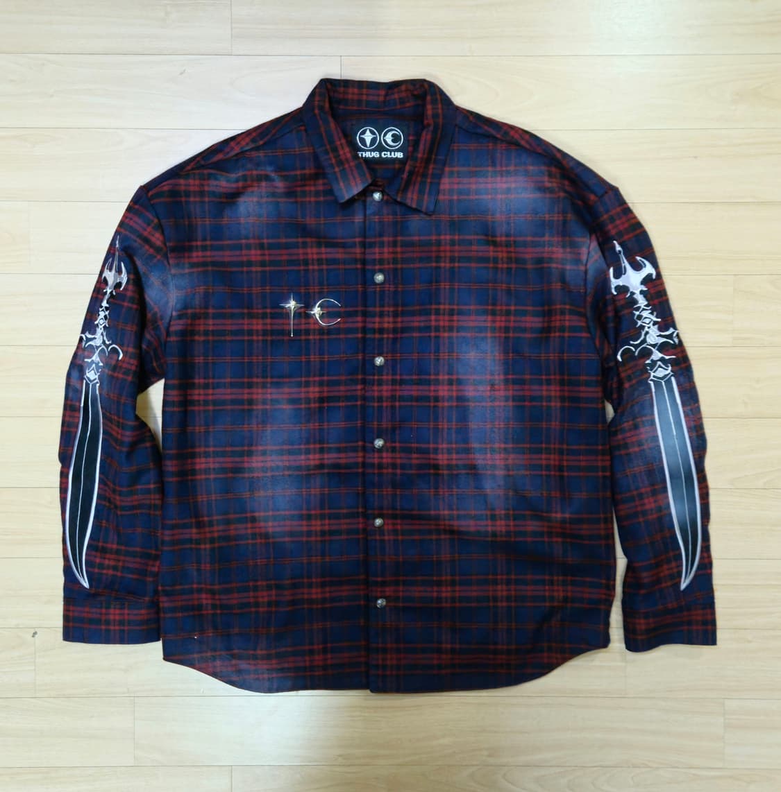 떠그클럽 아랍 소드 플란넬 셔츠 레드 사이즈3 상품이미지1