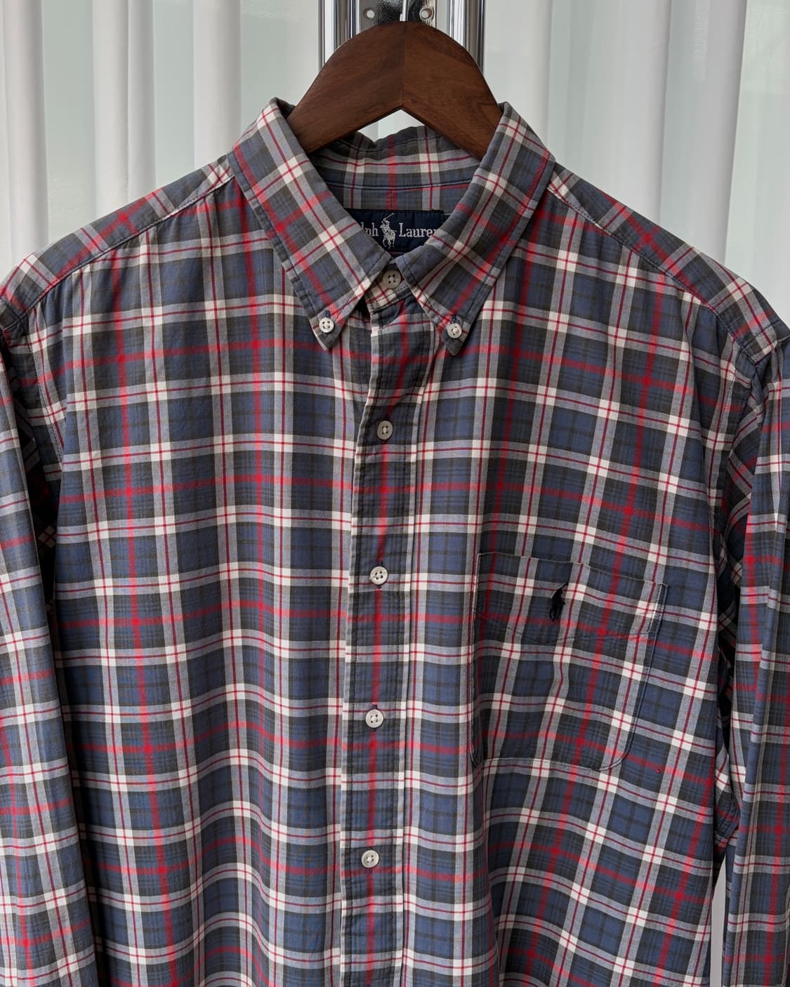 [M-L]폴로 랄프로렌 플레이드 체크 셔츠 상품이미지5