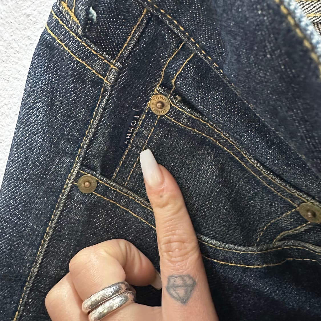 타미힐피거 페인팅 백포인트 데님팬츠34-36 상품이미지7