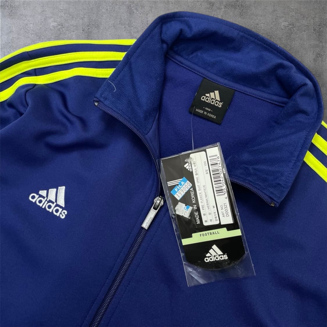 아디다스 Adidas 블루 형광 프레데터 플리스 집업 100 상품이미지2
