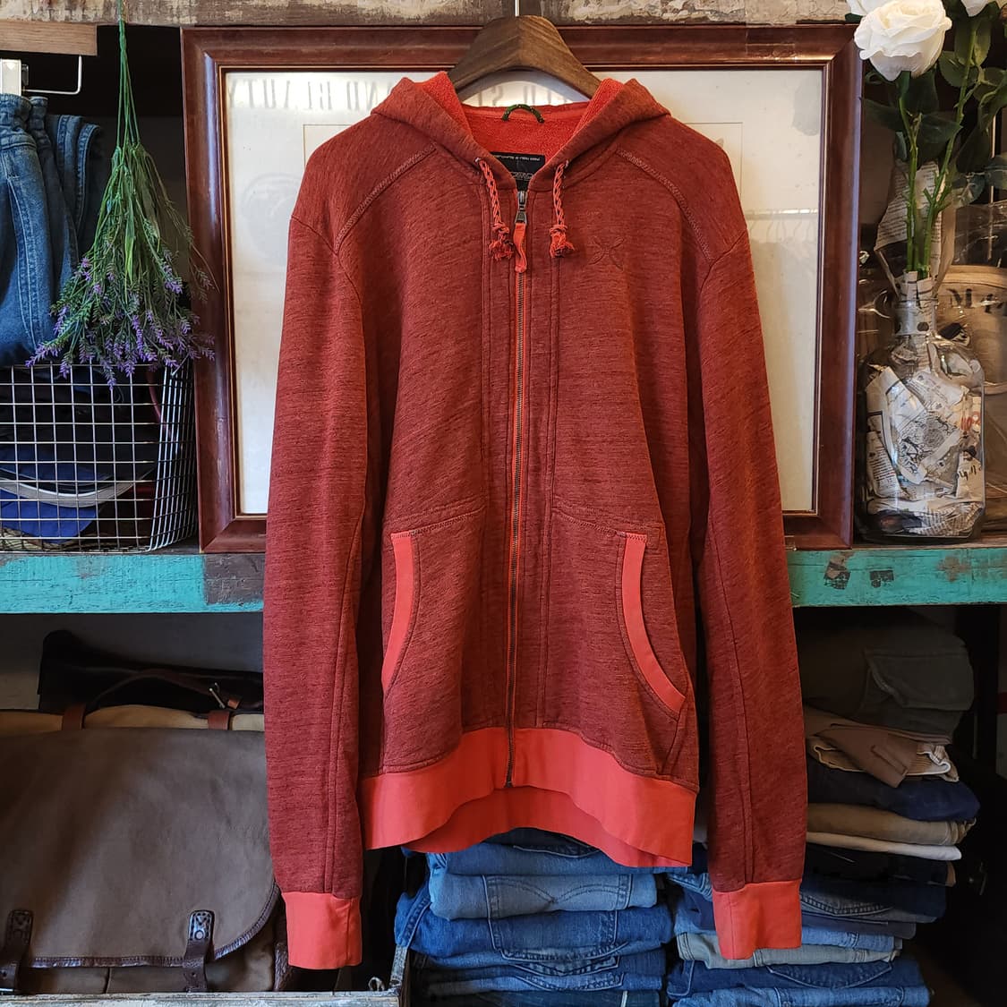 몬츄라 후드 집업 자켓 오렌지 스웻셔츠 L 상품이미지1