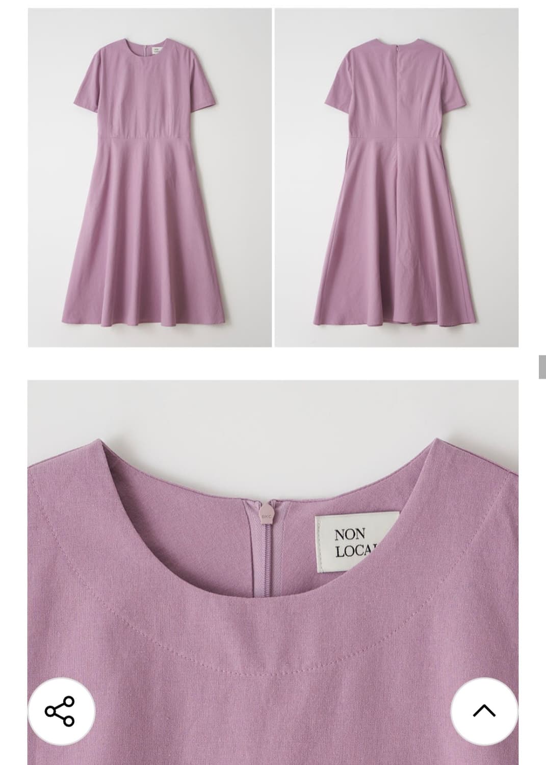 논로컬 린넨 플레어 원피스(핑크) 상품이미지4