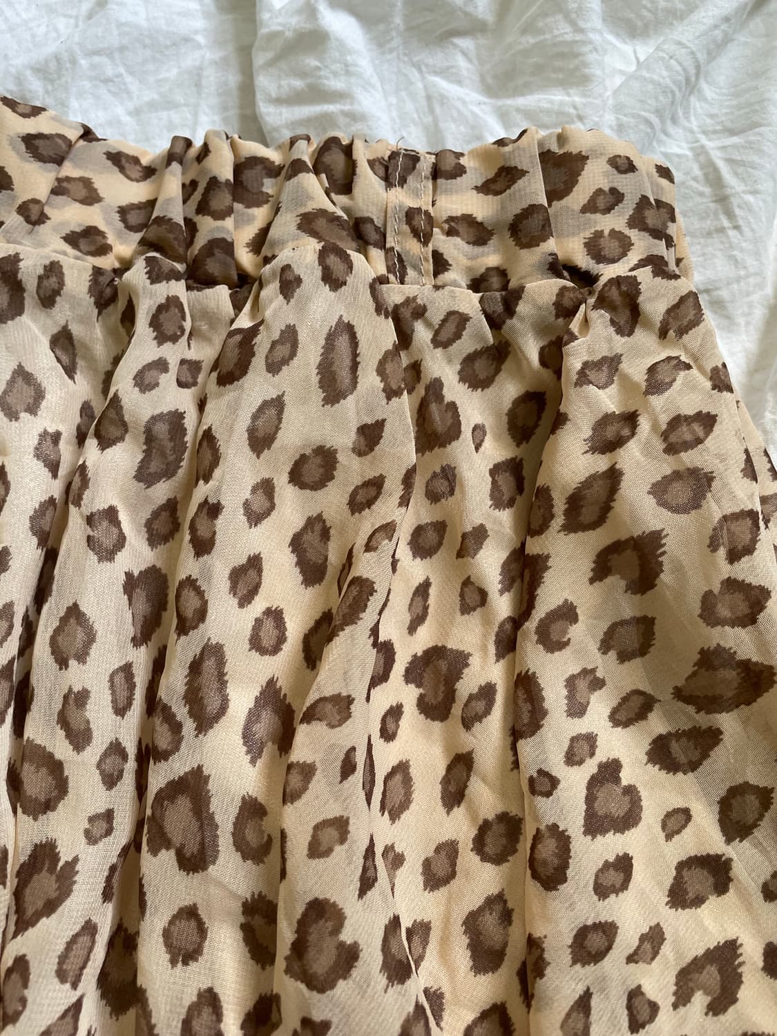 빈티지 레오파드 플레어 미니스커트  상품이미지2