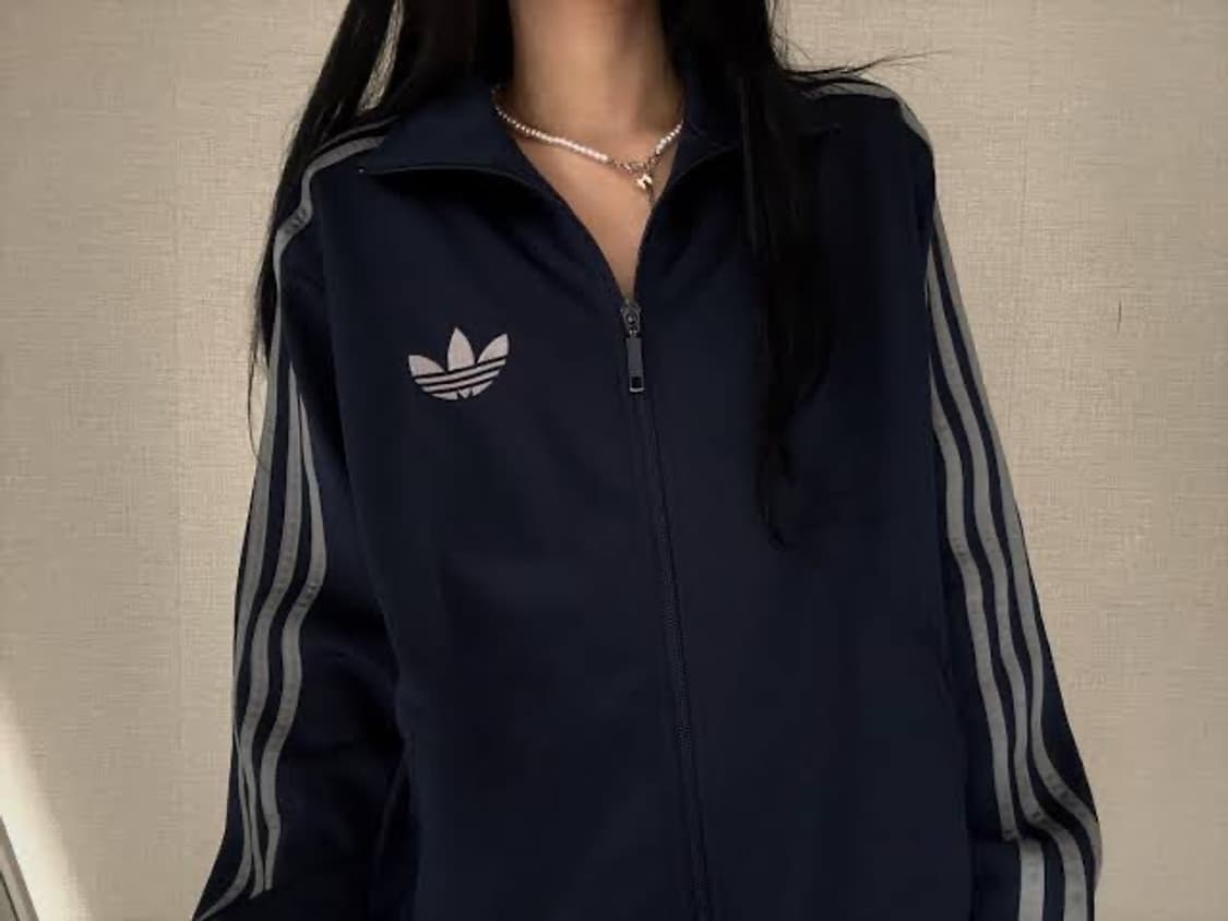 아디다스 네이비 그레이 로고 구파 져지 상품이미지1
