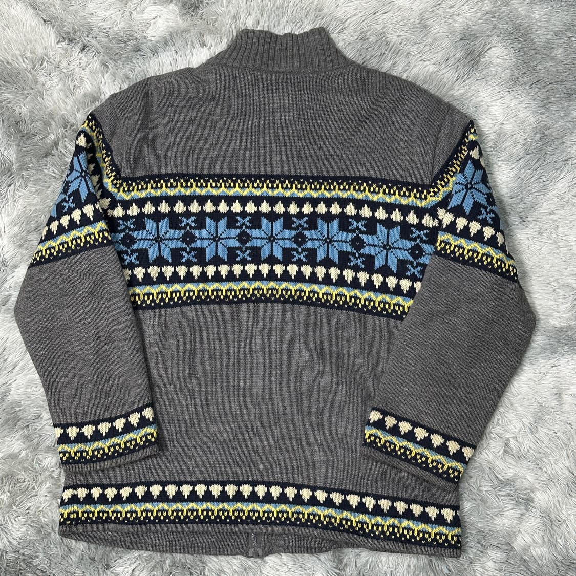 빈티지 유니크 니트집업 L 상품이미지3