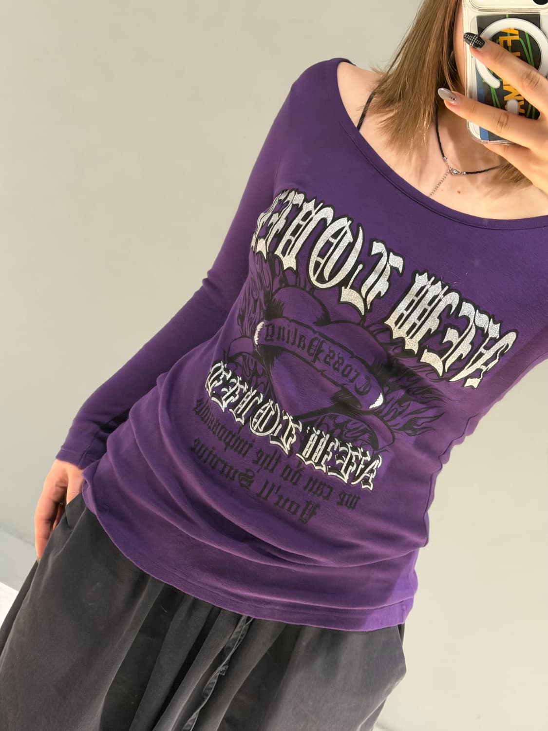 y2k printing detail long sleeve 상품이미지4