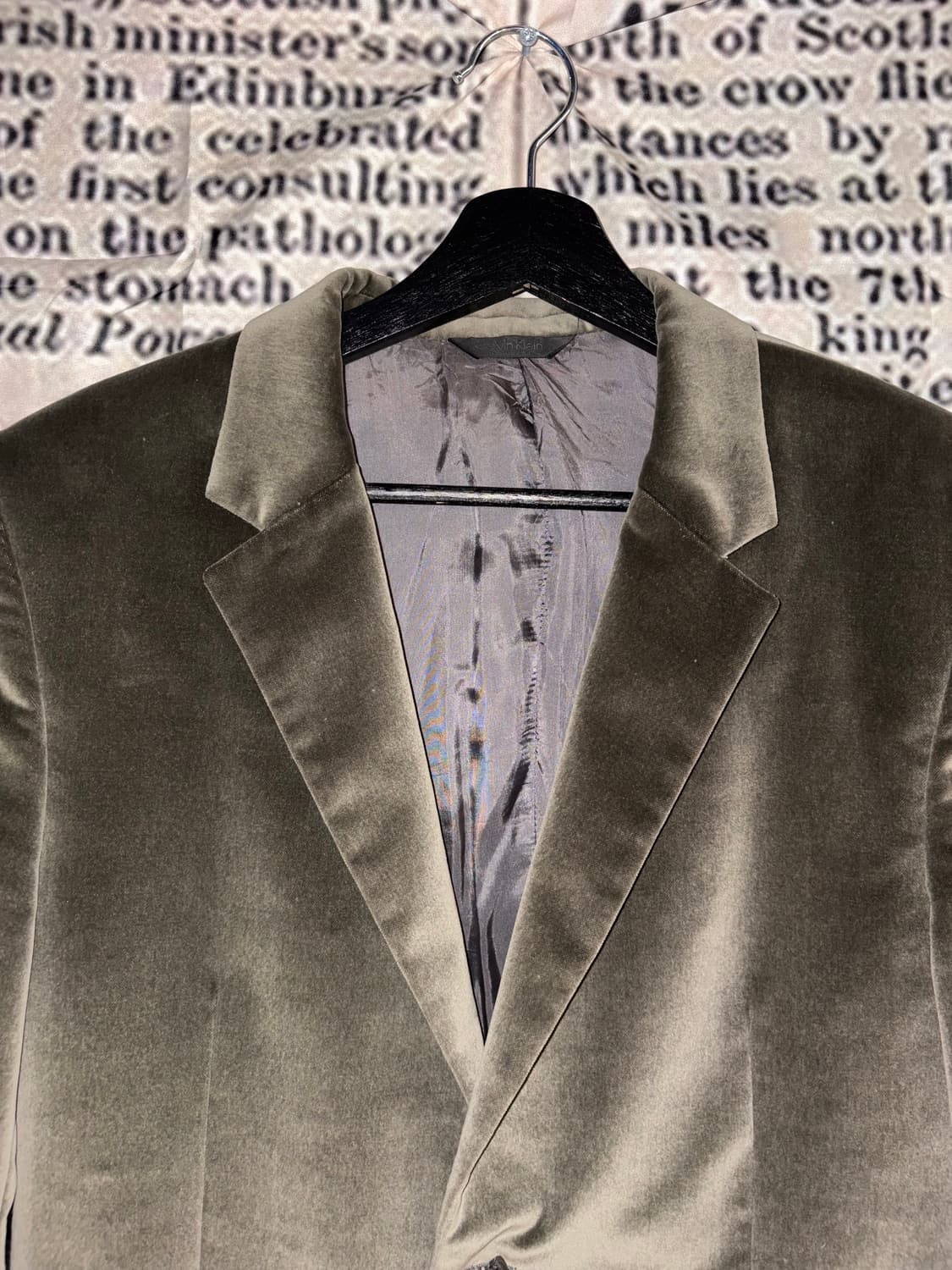 Olive Velvet Classic Blazer – Calvin Kle 상품이미지2